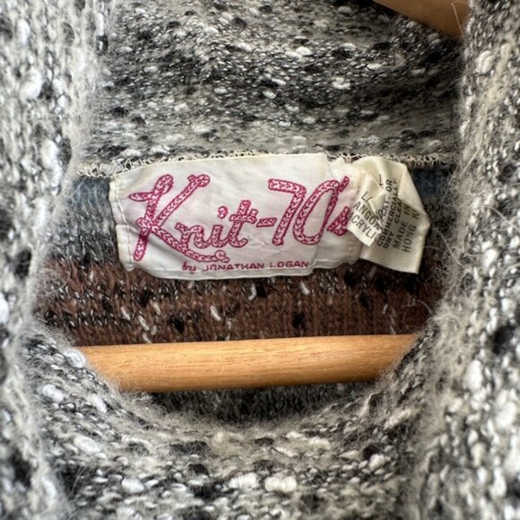 Vintage 70s sweater striped XS - Picture 3 of 10